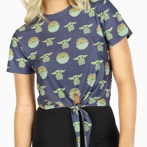 Blackmilk Star Wars The Child tie front tee